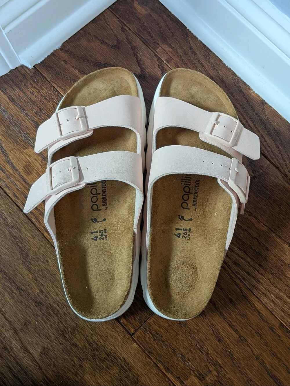 Papillio by Birkenstock Women's Pink Birko-flor Arizona Slide Platform Sandal 41 - Picture 8 of 8